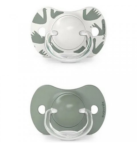 Suavinex Walk in the park - Smoczek fizjologiczny SX Pro 6-18 m 2szt | Oliwkowy